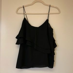 JCREW slip top with ruffle
